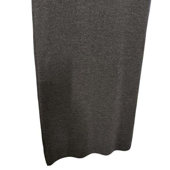 Jenni Kayne Size S Long Sleeve Merino Wool‎ Thermal Sweater Dress Charcoal Gray - Picture 7 of 7